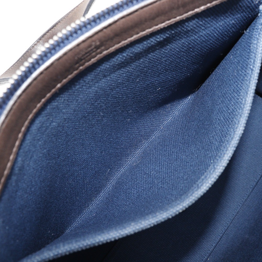 HERMES Kavasmira PM Handbag MedorHardware Navy blue canvas unisex
