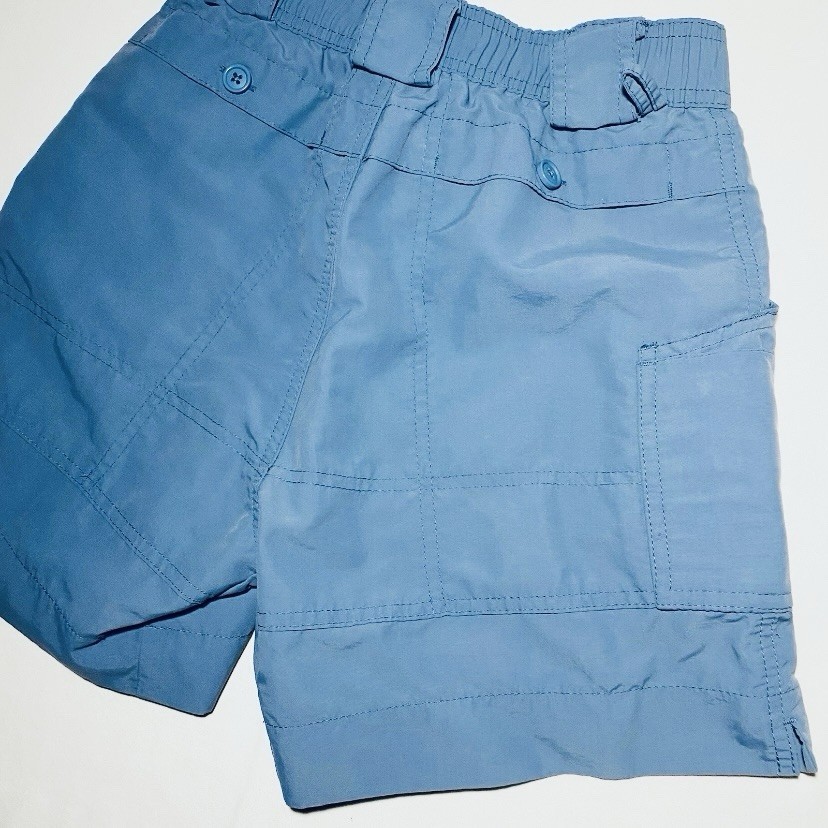 AFTCO Nylon Fishing Cargo Shorts Youth (10/12) 26” Blue Performance Pocket 5.5”