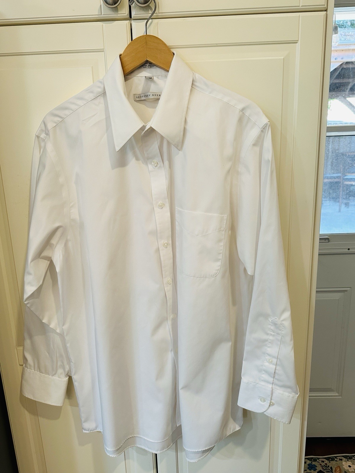 Geoffrey Beene Men’s 2-Ply PinPoint Long Sleeves Shirt Size XL ( 17 1/2 34/35)