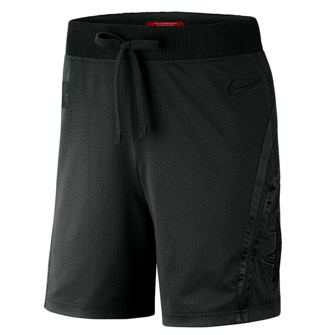 NIKE Houston Rockets Courtside Icon Basketball Shorts sz XL X-Large Triple Black