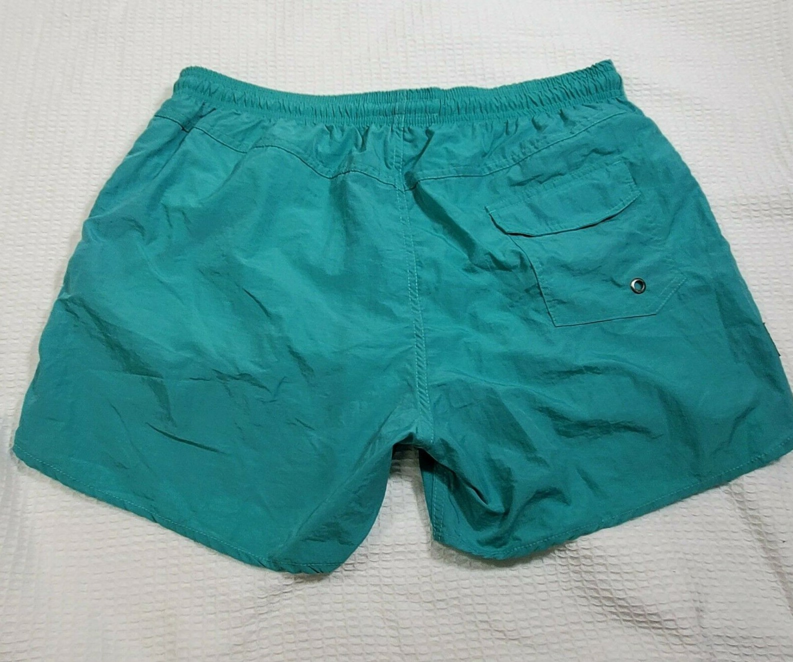 Maamgic Quick Dry Swim Trunks Teal Mesh Lined Board Shorts Mens XL