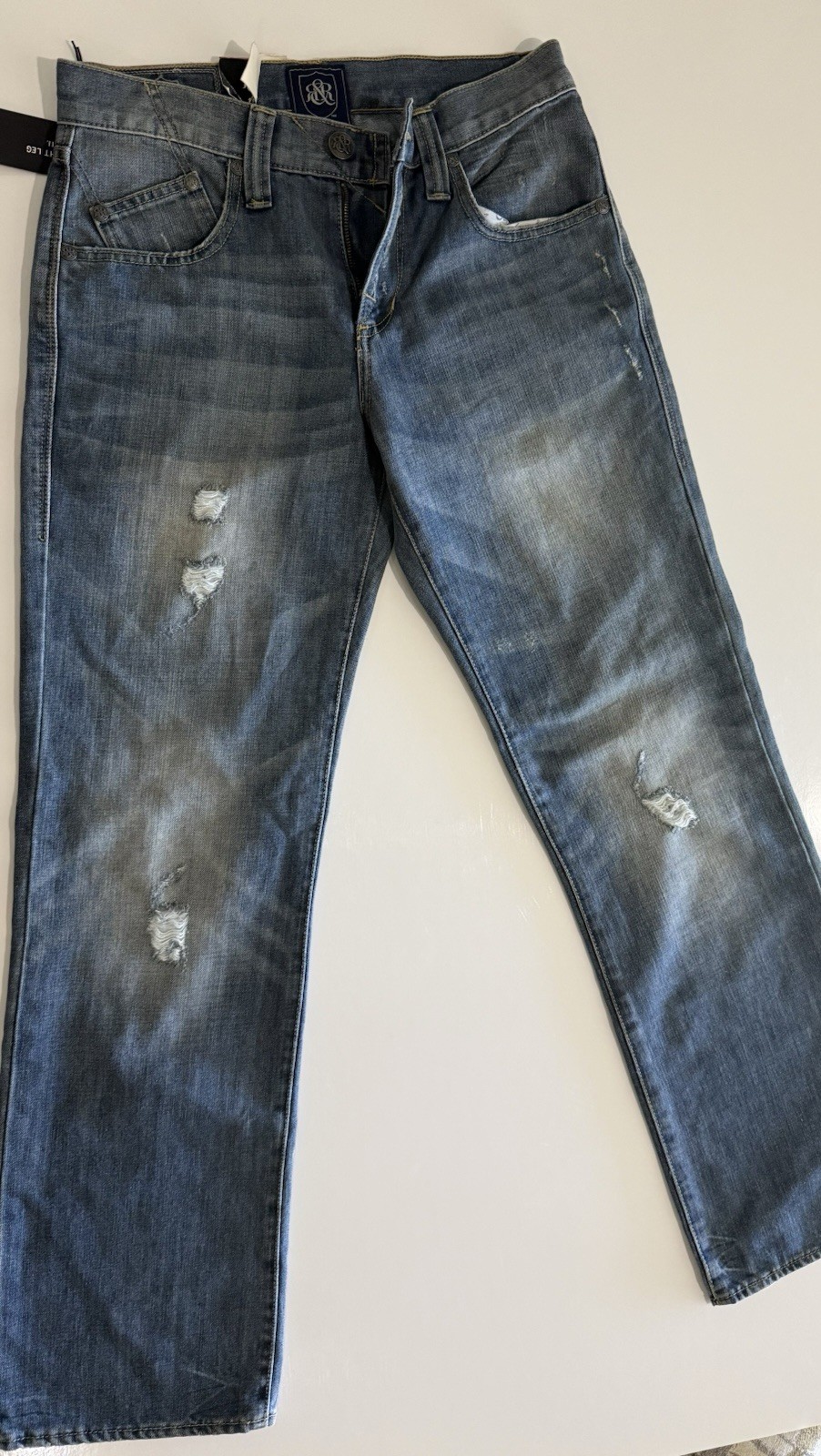 Rock & Republic Men’s Relaxed Straight Denim Blue Jeans 29×30 (06)