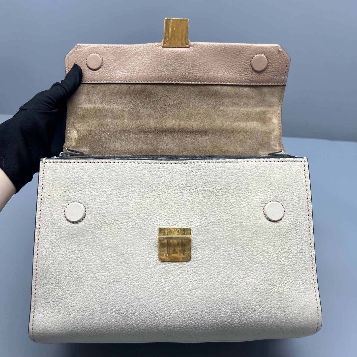 Miu Miu Pre-Owned Authentic Luxury Handbag Colorblock 27*18*13cm