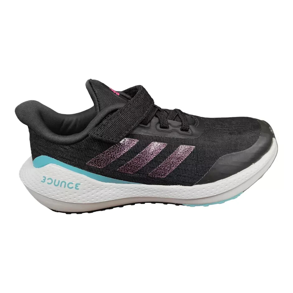 Adidas KIDS EQ21 Run Black Pulse Aqua Running Athletic Shoes – Size 13 K