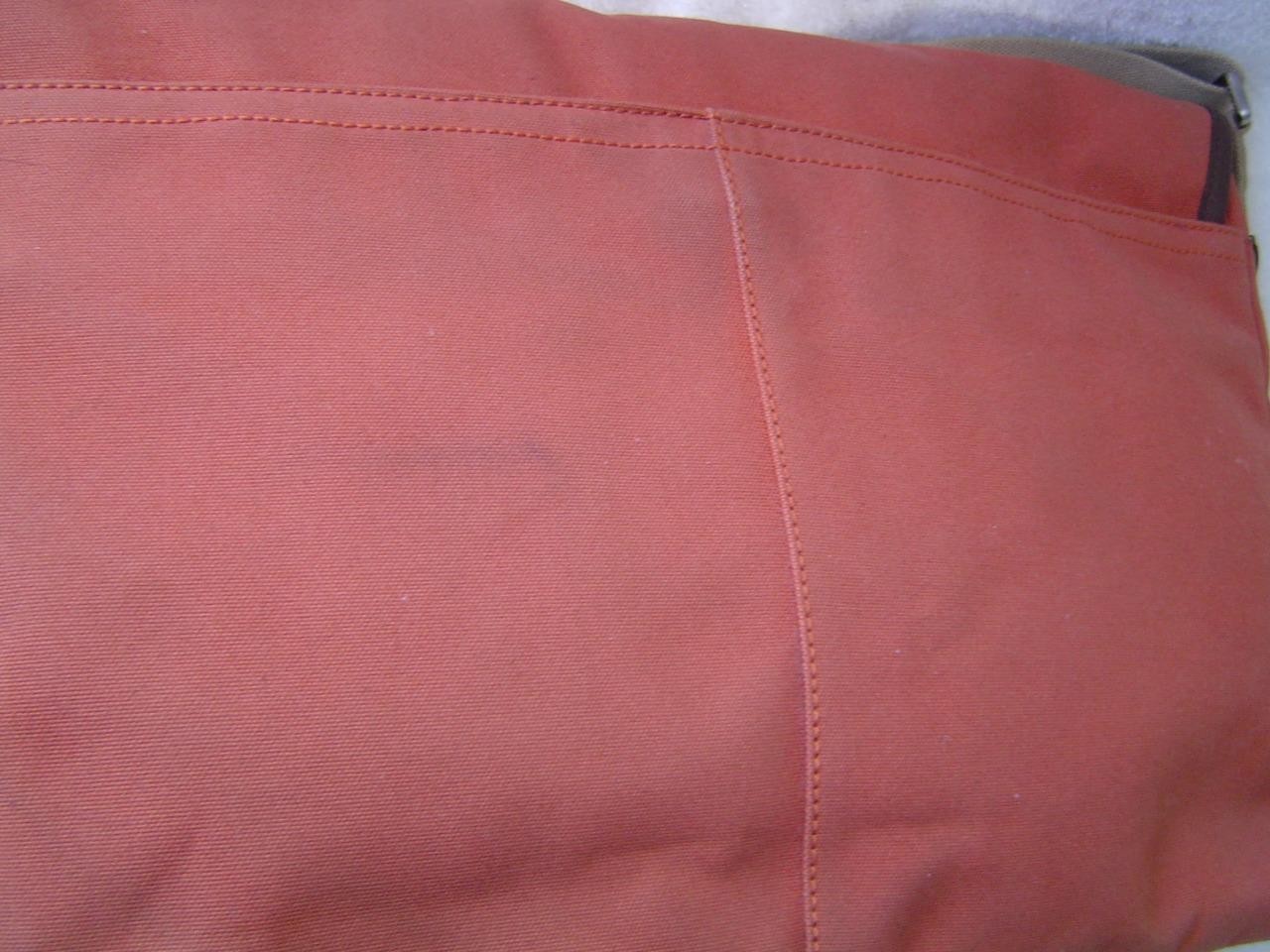 AUTHENTIC COACH MENS CAMDEN ORANGE CANVAS LARGE MESSENGER BAG #70829 VGC