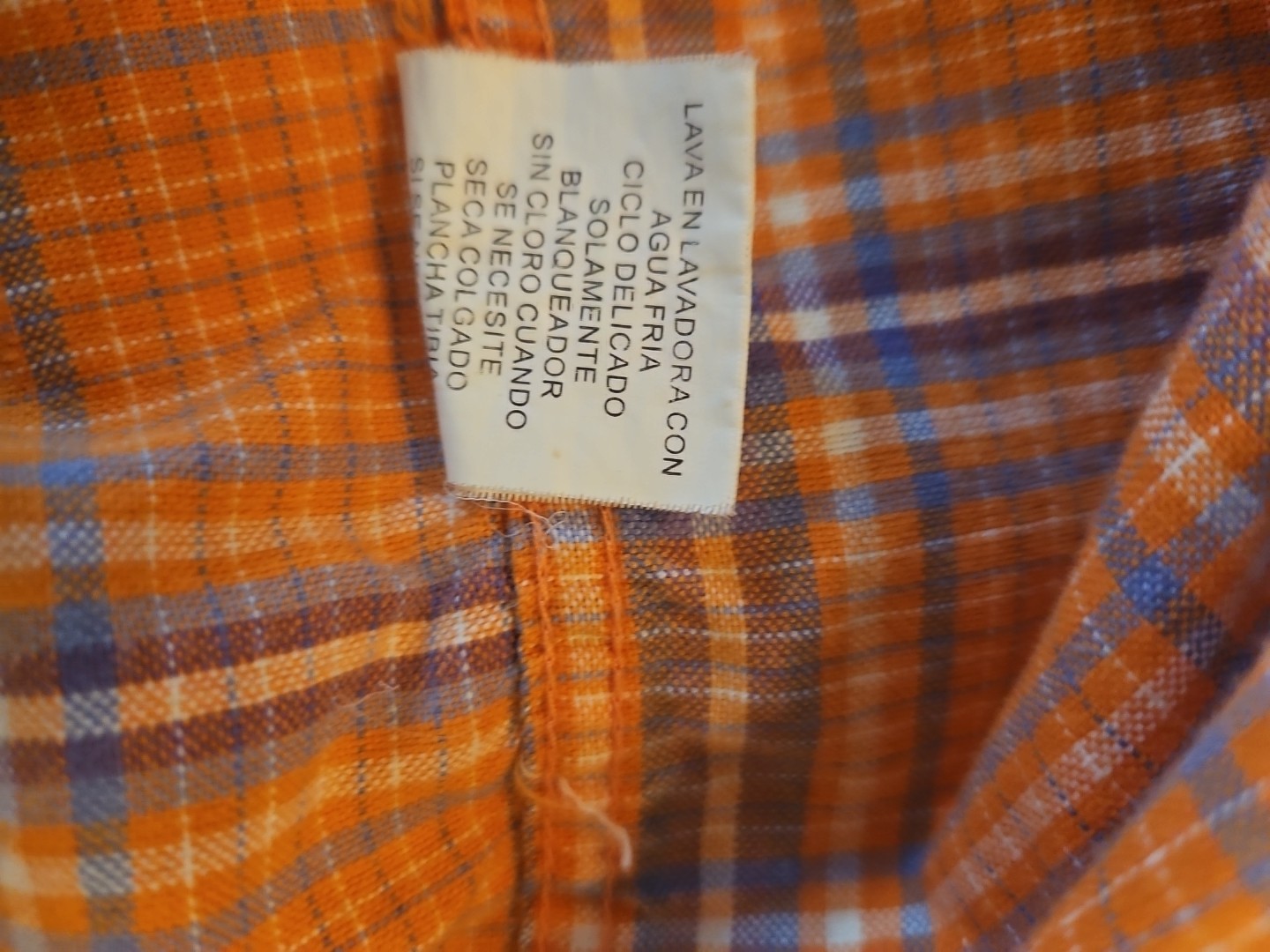 Duck Head Classic Oxford 100% Cotton Orange Plaid Button Down Shirt Men’s Size L
