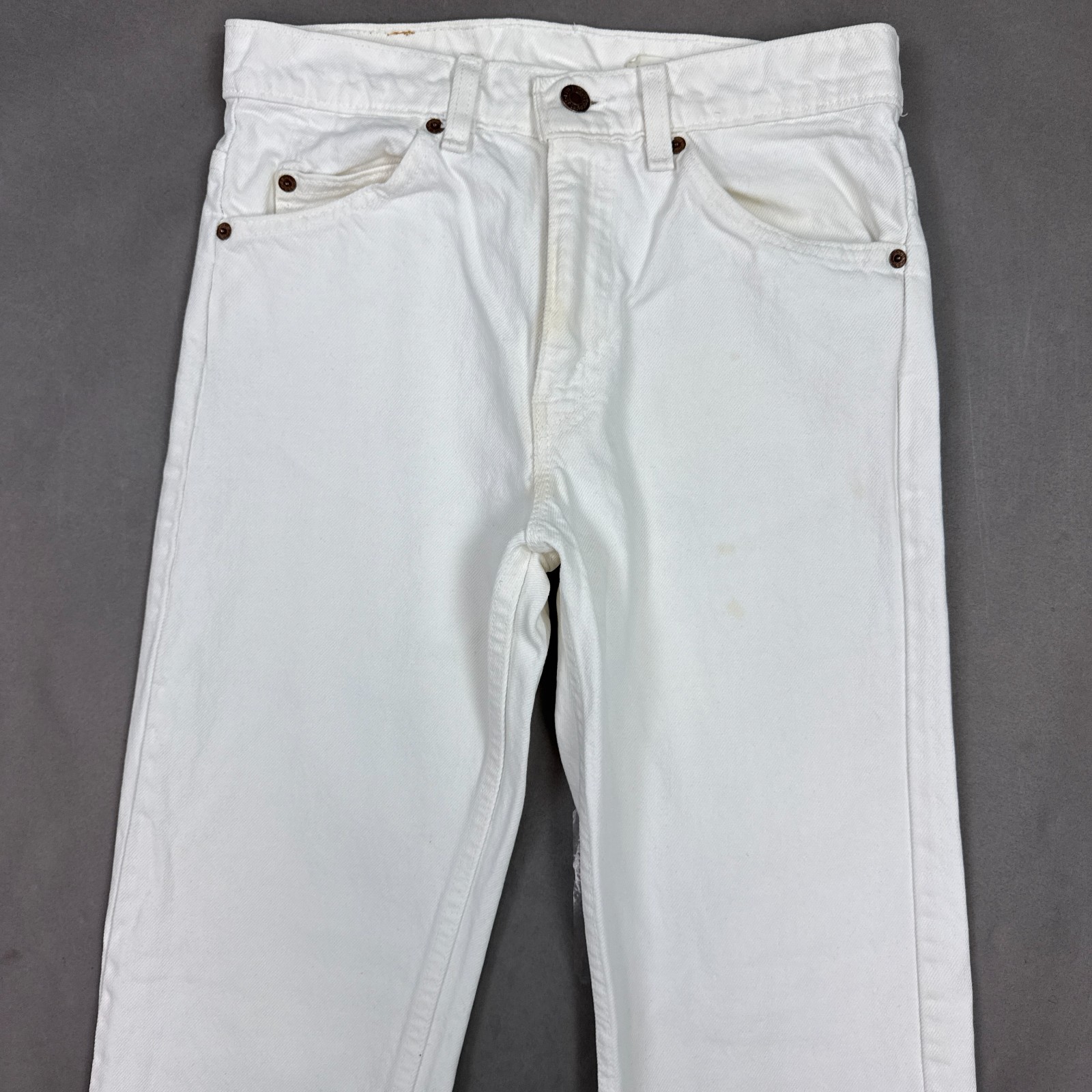 Vintage Levis Jeans Mens 29×30 White 90s Orange Tab Made USA Denim Pants Painter