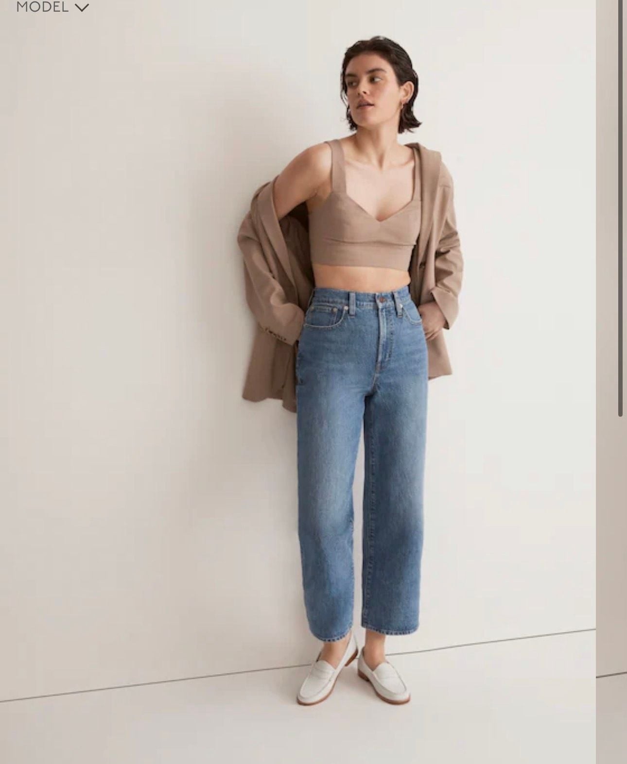 Madewell The Perfect Vintage Wide-Leg Crop Jean 31
