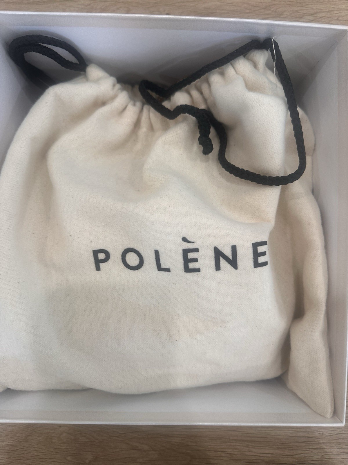 Polène Numéro Un Nano Brown/Beige Crossbody Top Handle Bag Dust Bag