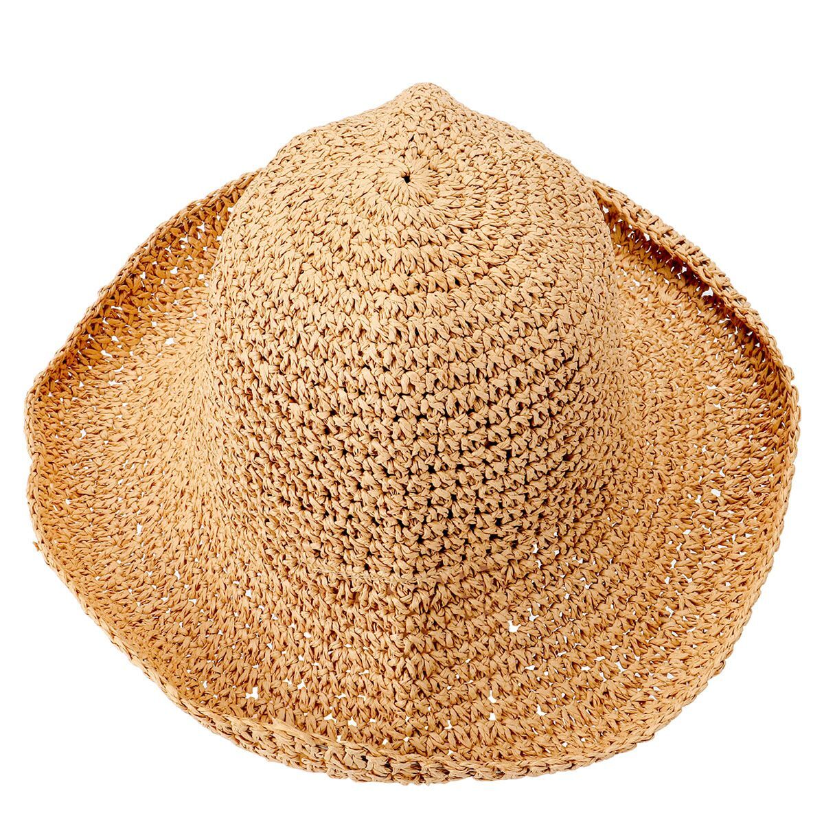 Summer Ladies Sun Beach Straw Hat Floppy Foldable Wide Brim Womens Gardening