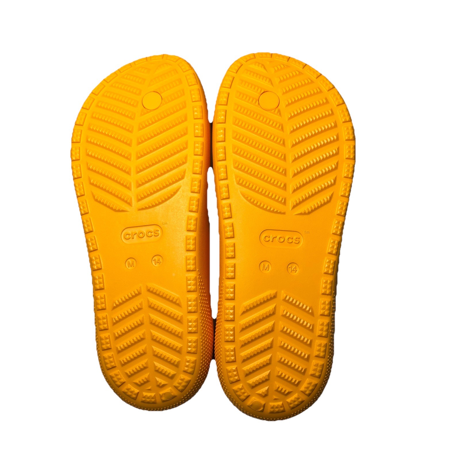 Crocs Baya II Flip Flop Thong Mens Size 12 Orange Sandals Shoes NEW 209402-84B