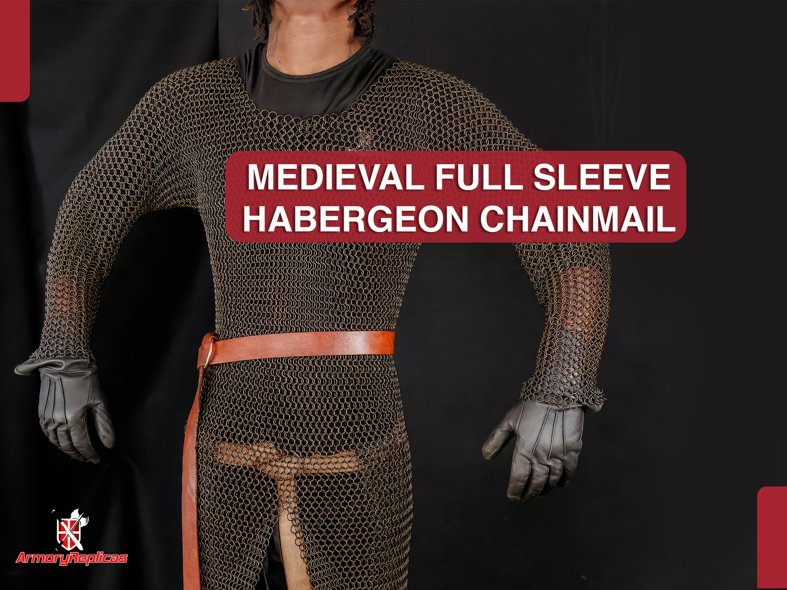 Chainmail Armor Full Sleeve Knight Shirt | Mild Steel Medieval Hauberk | 6 Color