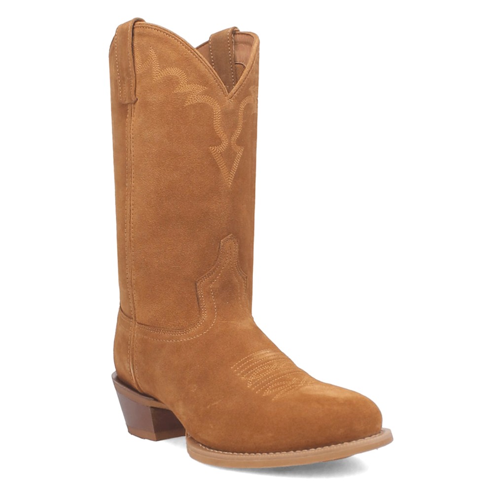 Laredo Larkin Round Toe Pull On Cowboy Mens Brown Casual Boots 62121