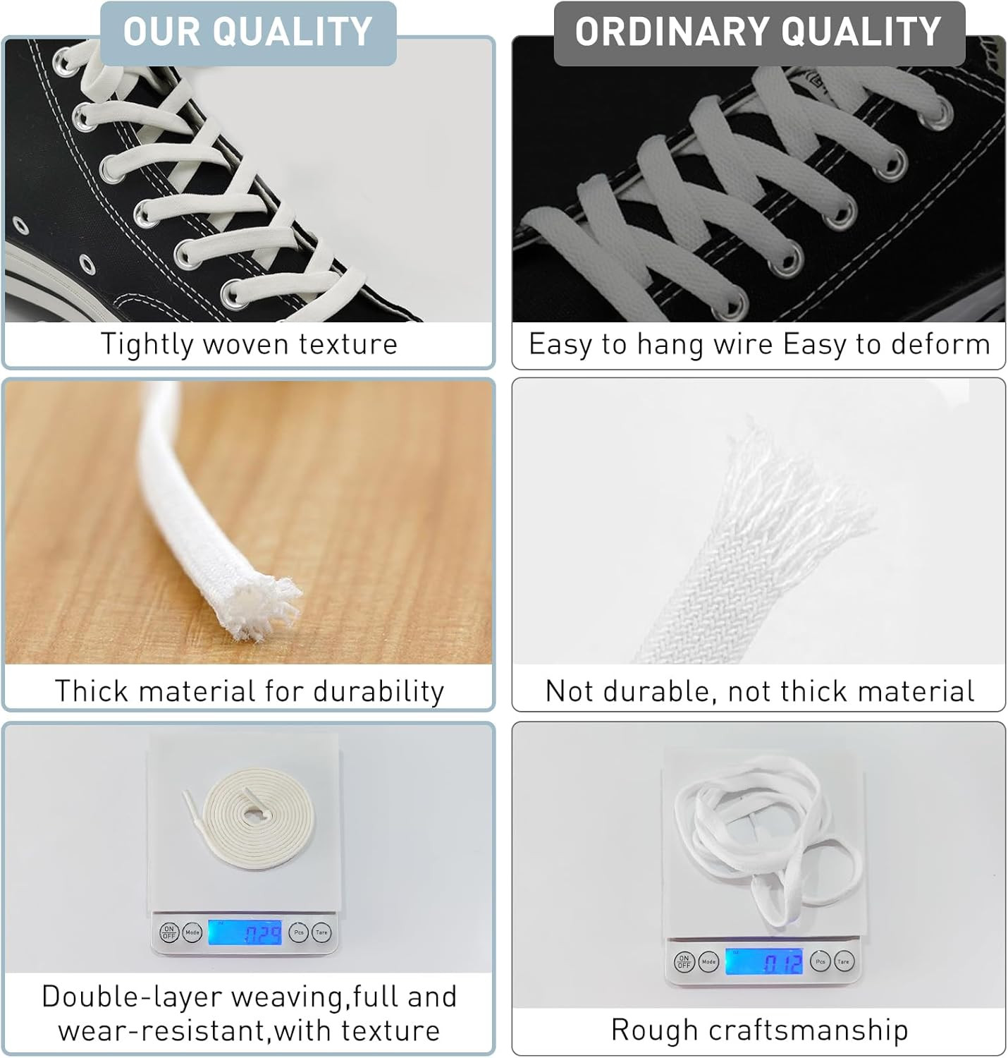 2 Pairs 5/16″ Flat Elastic Shoe Lace, 27″-72″ Length Stretch Shoelaces Strings R