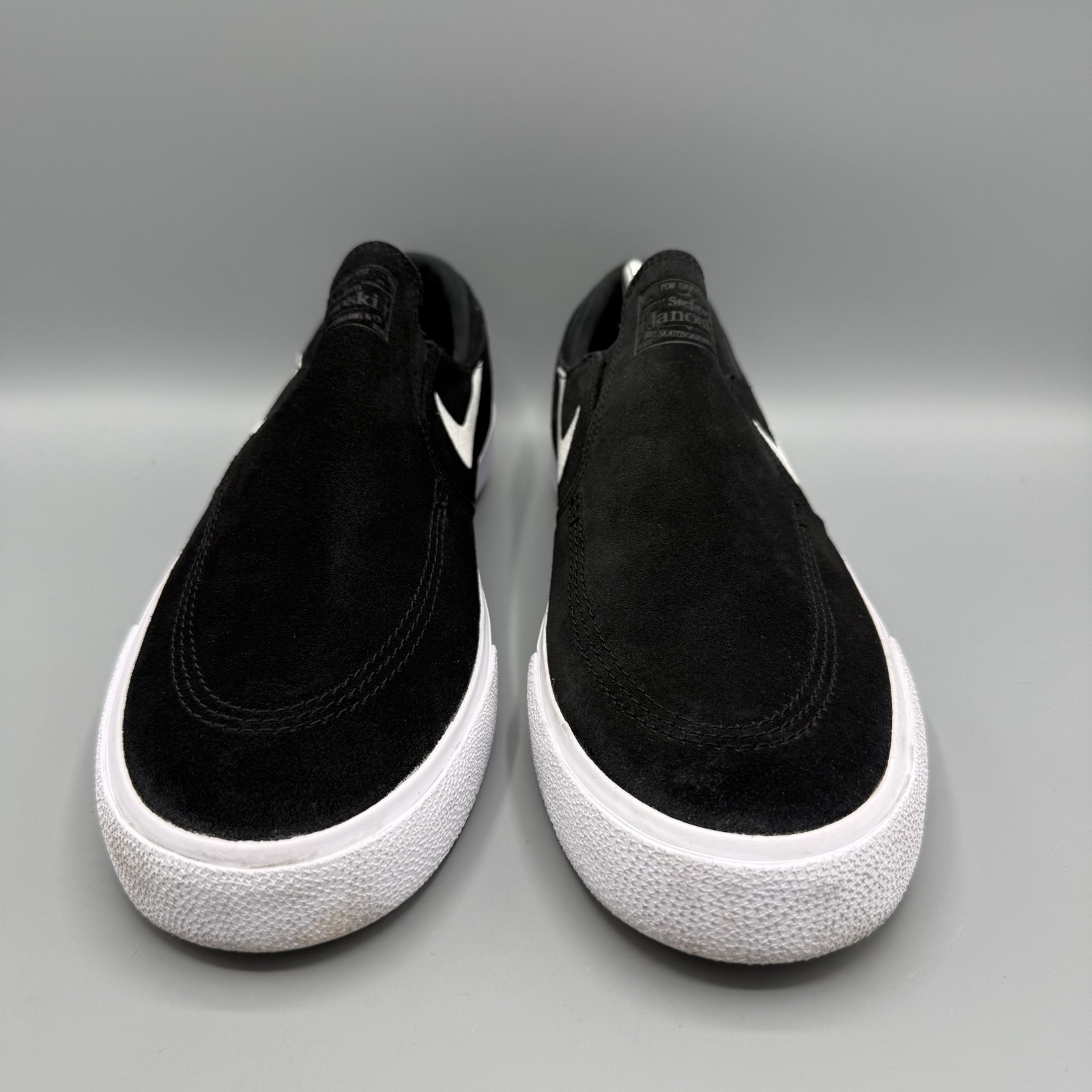 Nike SB Zoom Stefan Janoski Slip On Shoes Black Suede Mens Size 11.5