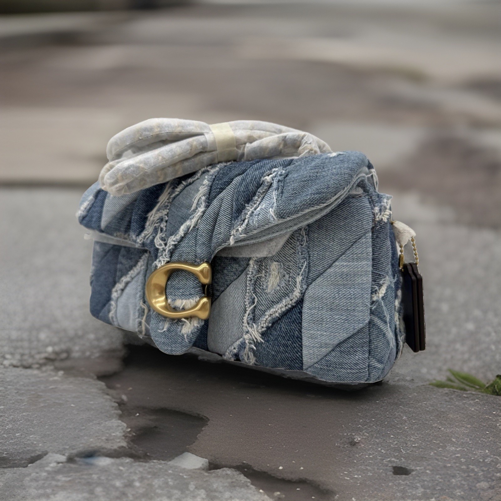 AUTH NWT $695 COACH Tabby 26 Repurposed Denim Patchwork Quilted Shoulder Bag