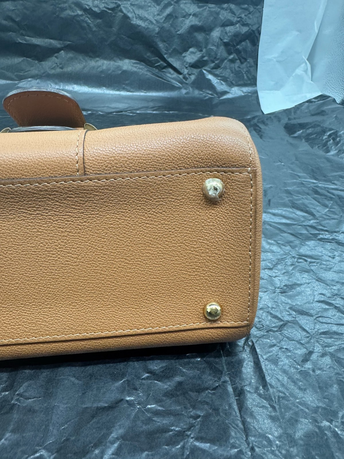 Authentic Delvaux Calfskin Top Handle Bag Golden Brown Gold-Tone eBay AG