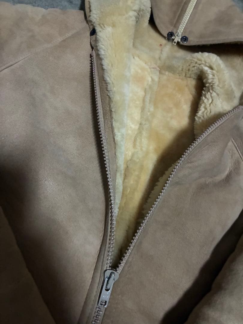 Premium Leather Camel Coat Pre Owned Very Good Condition Japan