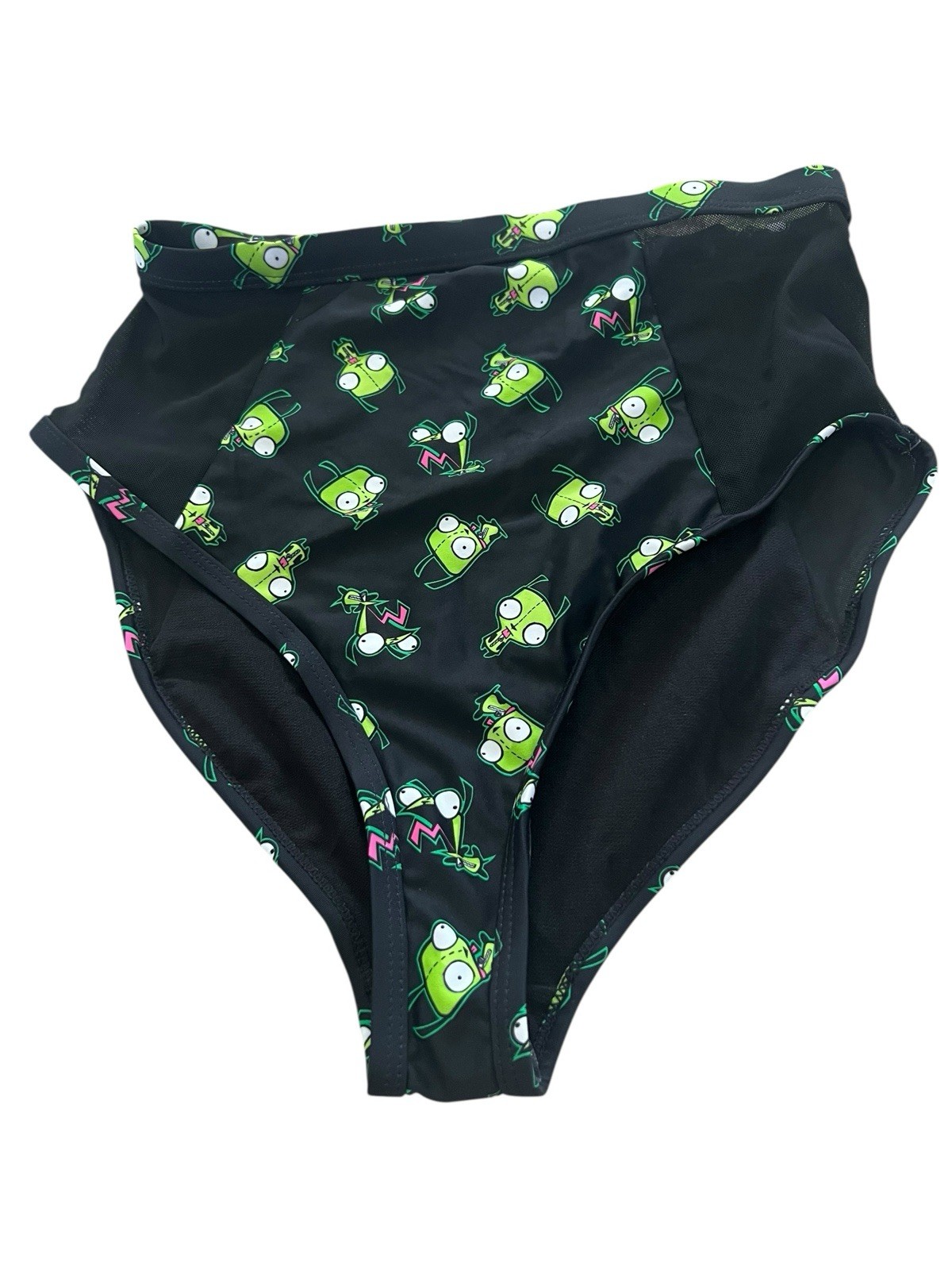 Invader Zim GIR Poses Mesh High-Waisted Swim Bottoms Size Small