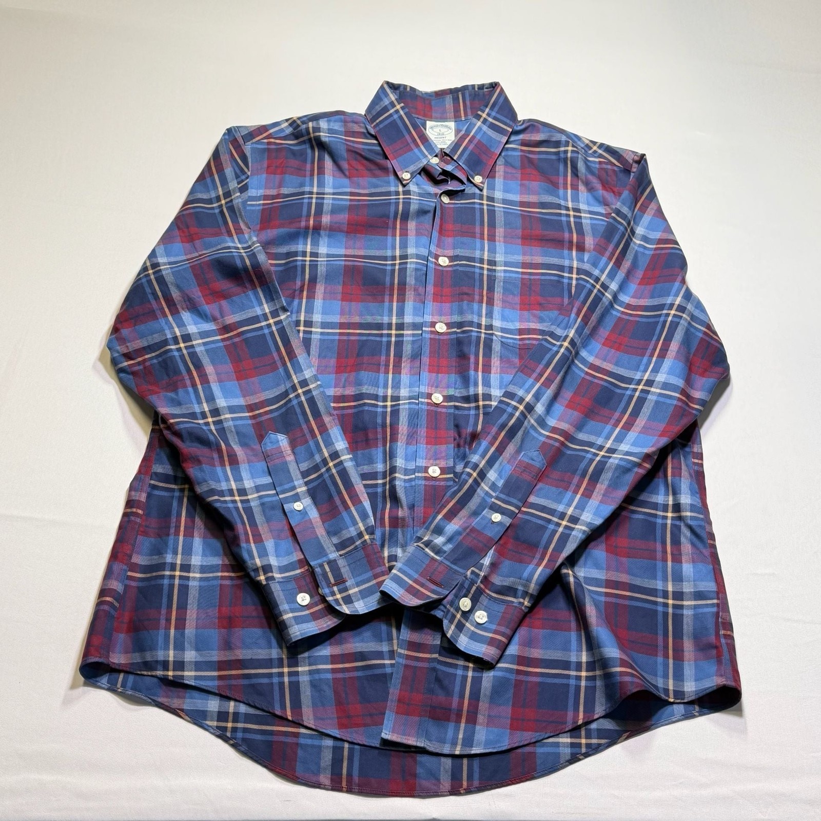 Brooks Brothers 1818 Regent Fit Non-Iron Plaid Button-Down Shirt