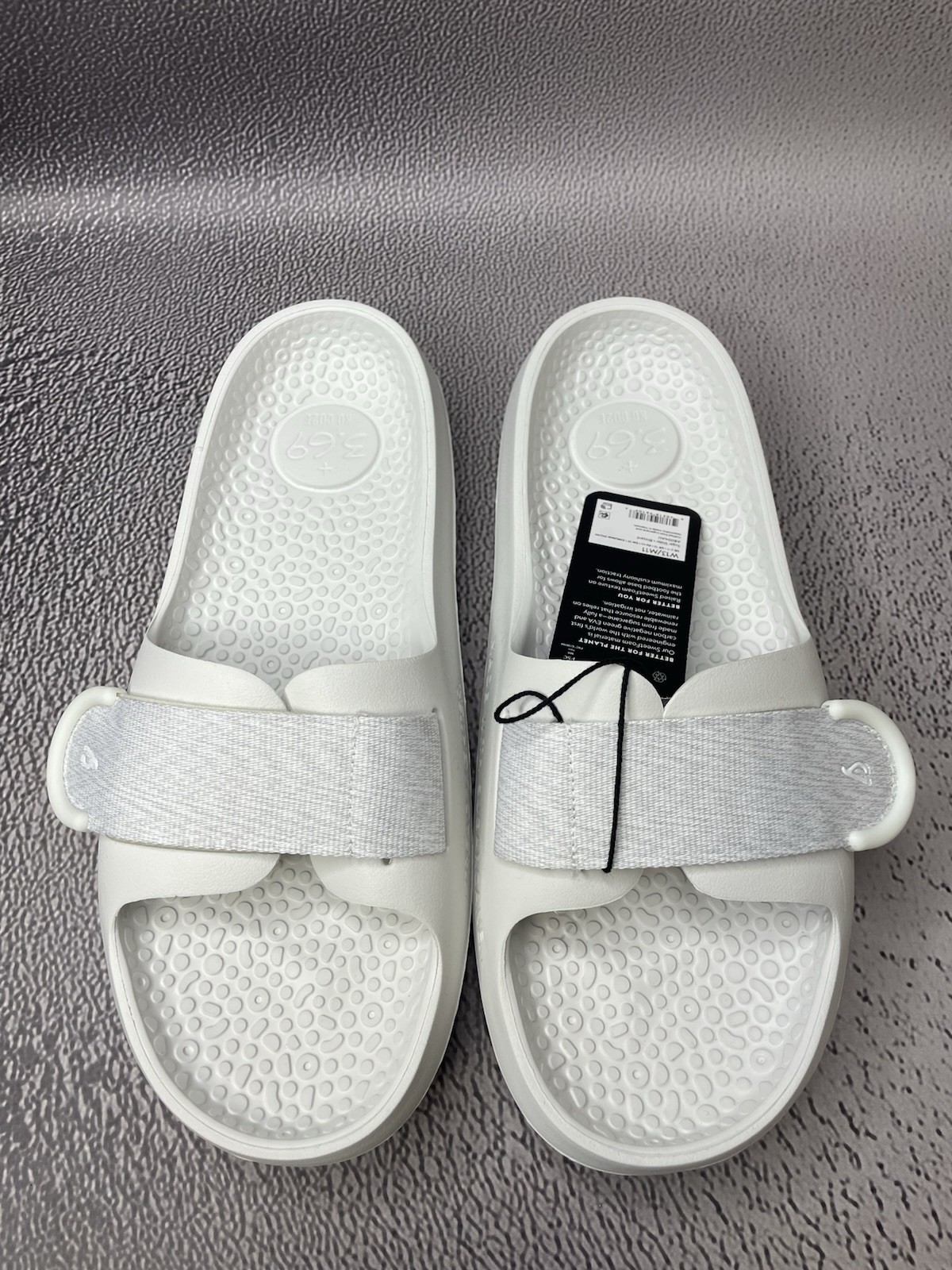 Allbirds Unisex Sugar Sliders Slide Sandals White Eco Friendly Size W 13 M 11