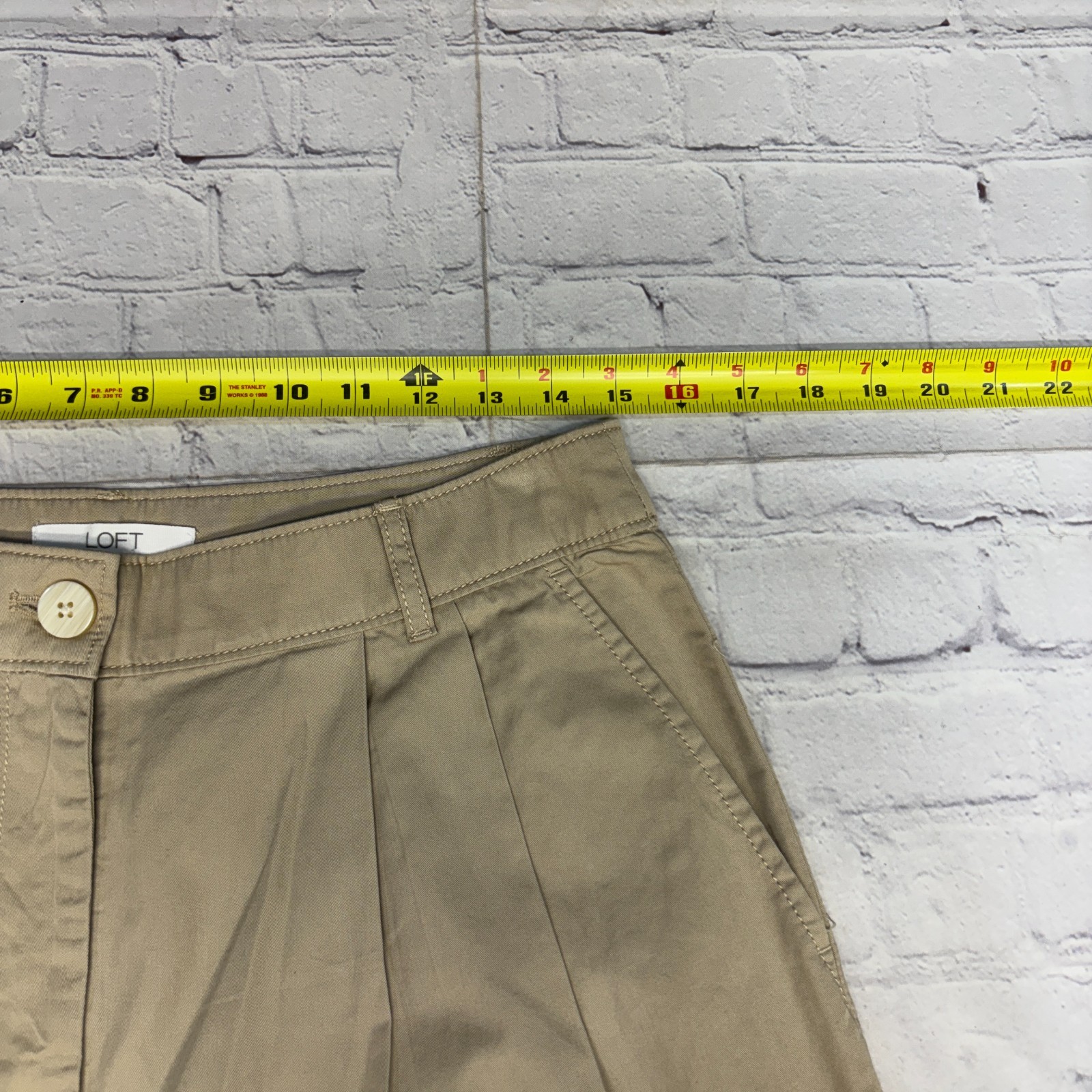 NWT Ann Taylor LOFT Pleated Wide Leg Pants Trouser Size 6 Beige SP24 D077 -27