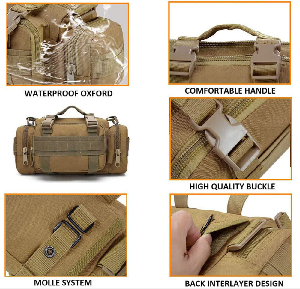 Tactical Waist Pack Molle Pouch Deployment Bag Utility Outdoor Camping Hiking