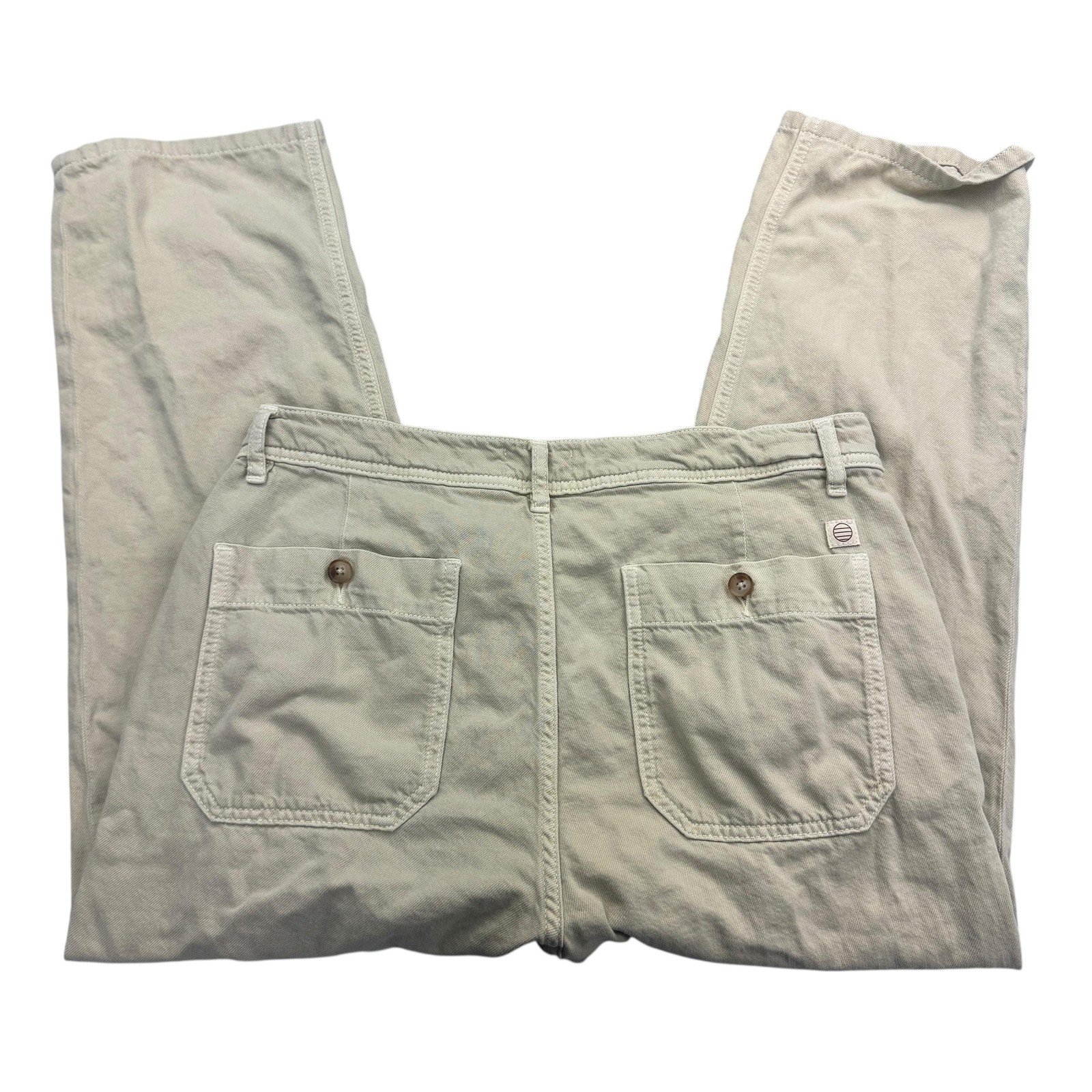 Marine Layer Pants Mens 32 Beige Khaki Linen Chino Casual Summer 2022 Crop