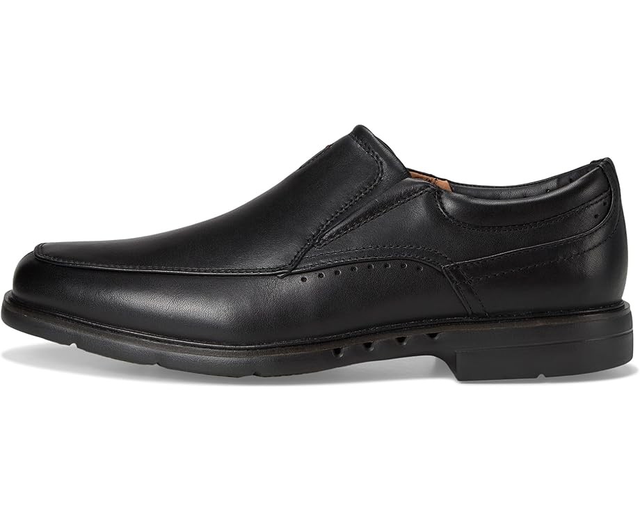 Clarks Mens Un Kendric Go Black Leather Casual Loafer Shoes
