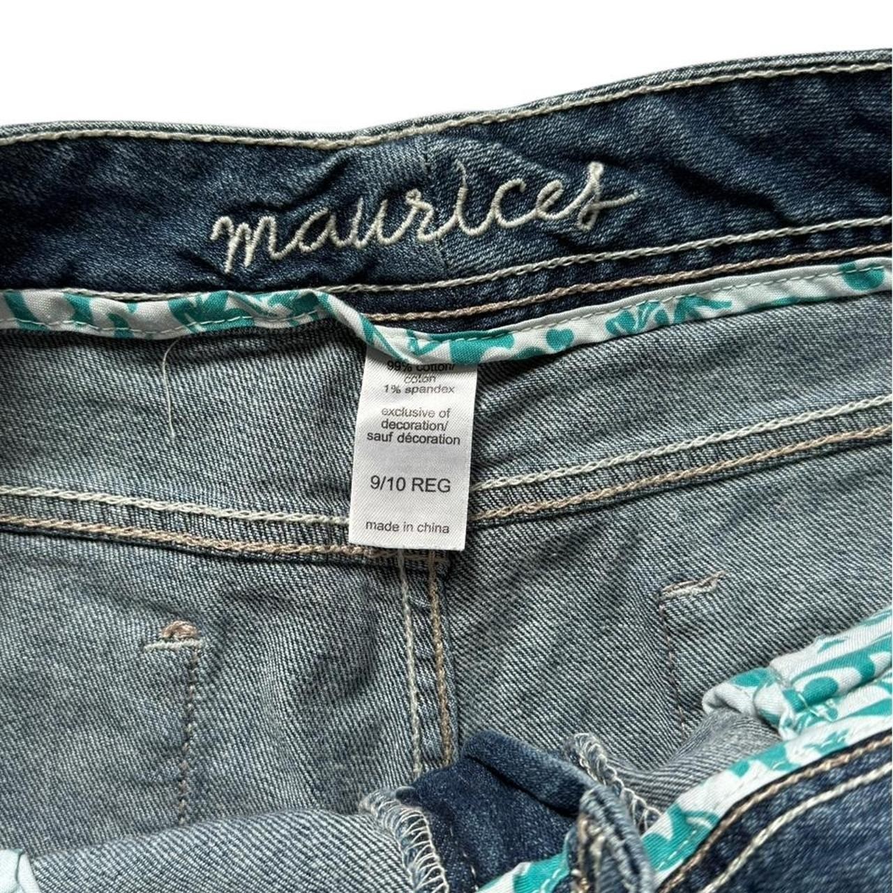 Maurices Womens Y2K Low Rise Flared Jeans Medium Wash Blue Size 9/10 REG