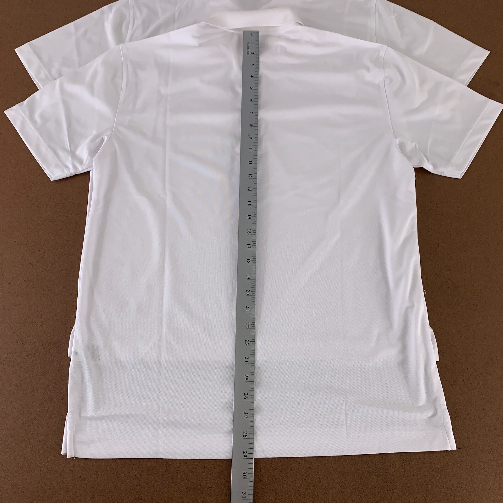 Sport-Tek Men’s Medium White Micropique Short Sleeve Sport-Wick Polo 2 Pack New