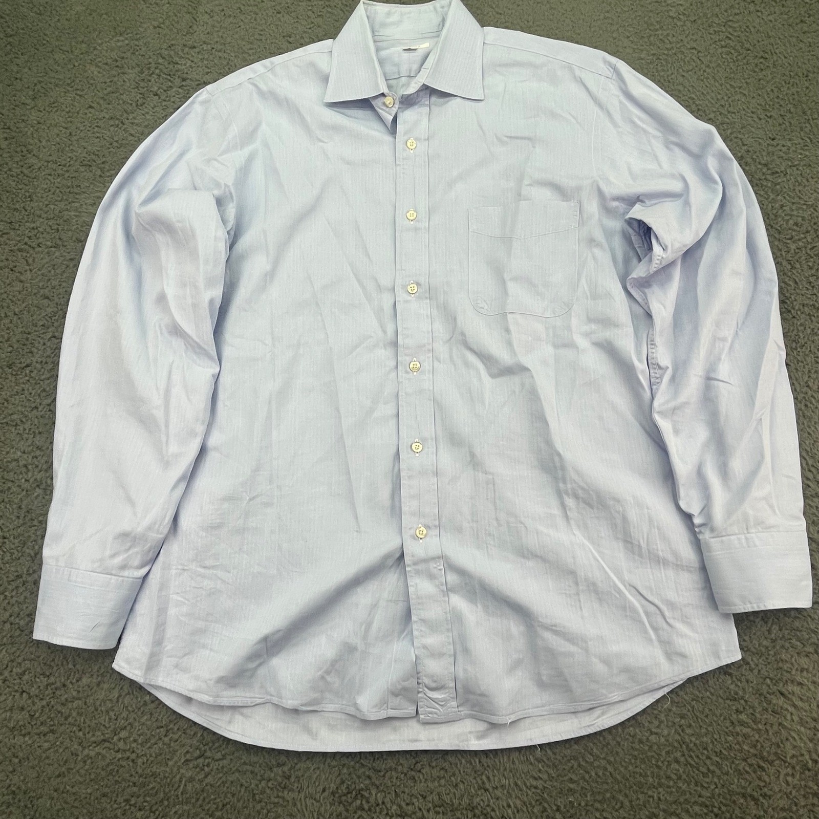 Barney’s New York Mens Dress Shirt 15 1/2-34 Blue Long Sleeve Career
