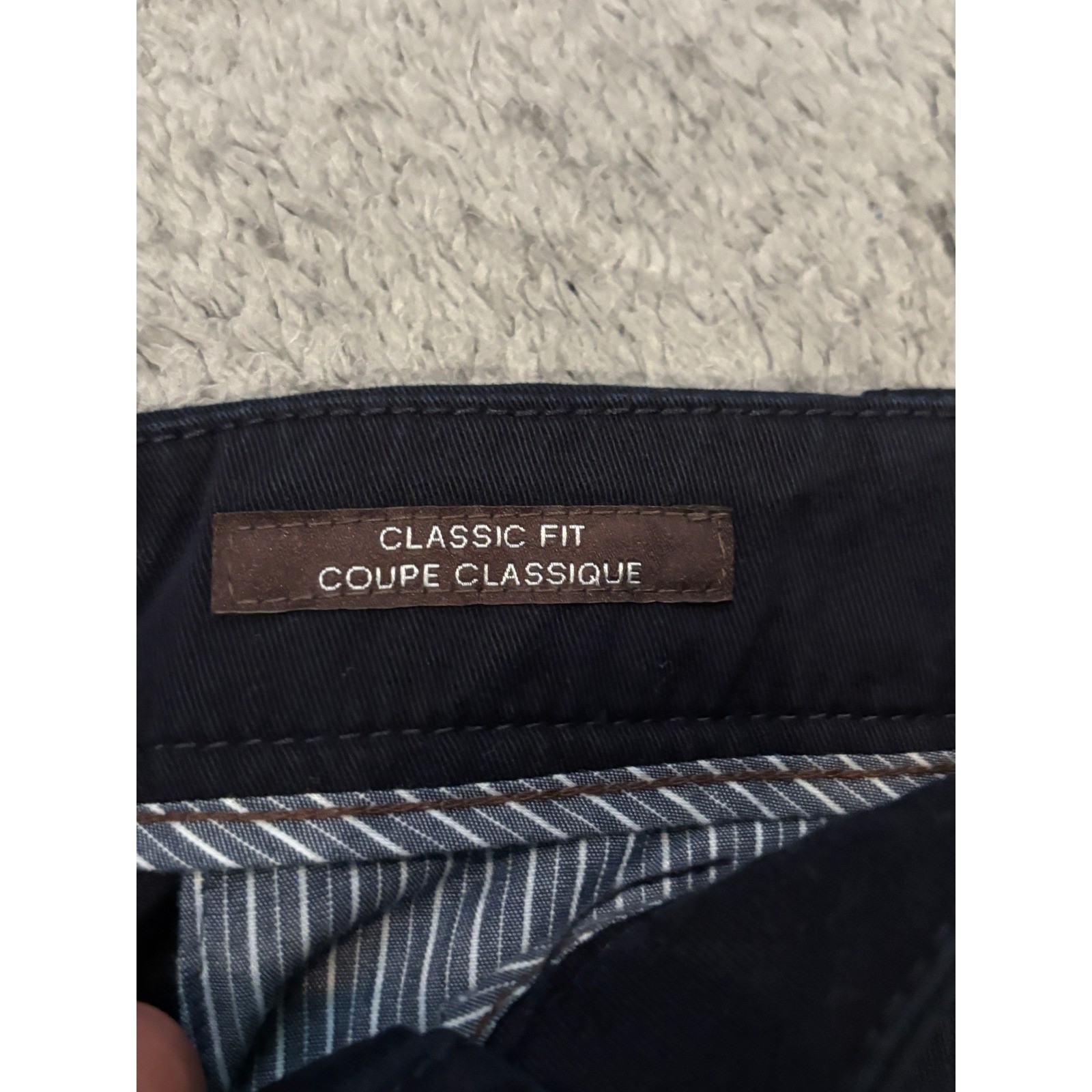 Black Brown 1826 Mens Navy Blue Cotton Pleated Classic Fit Shorts Size 34 NWT