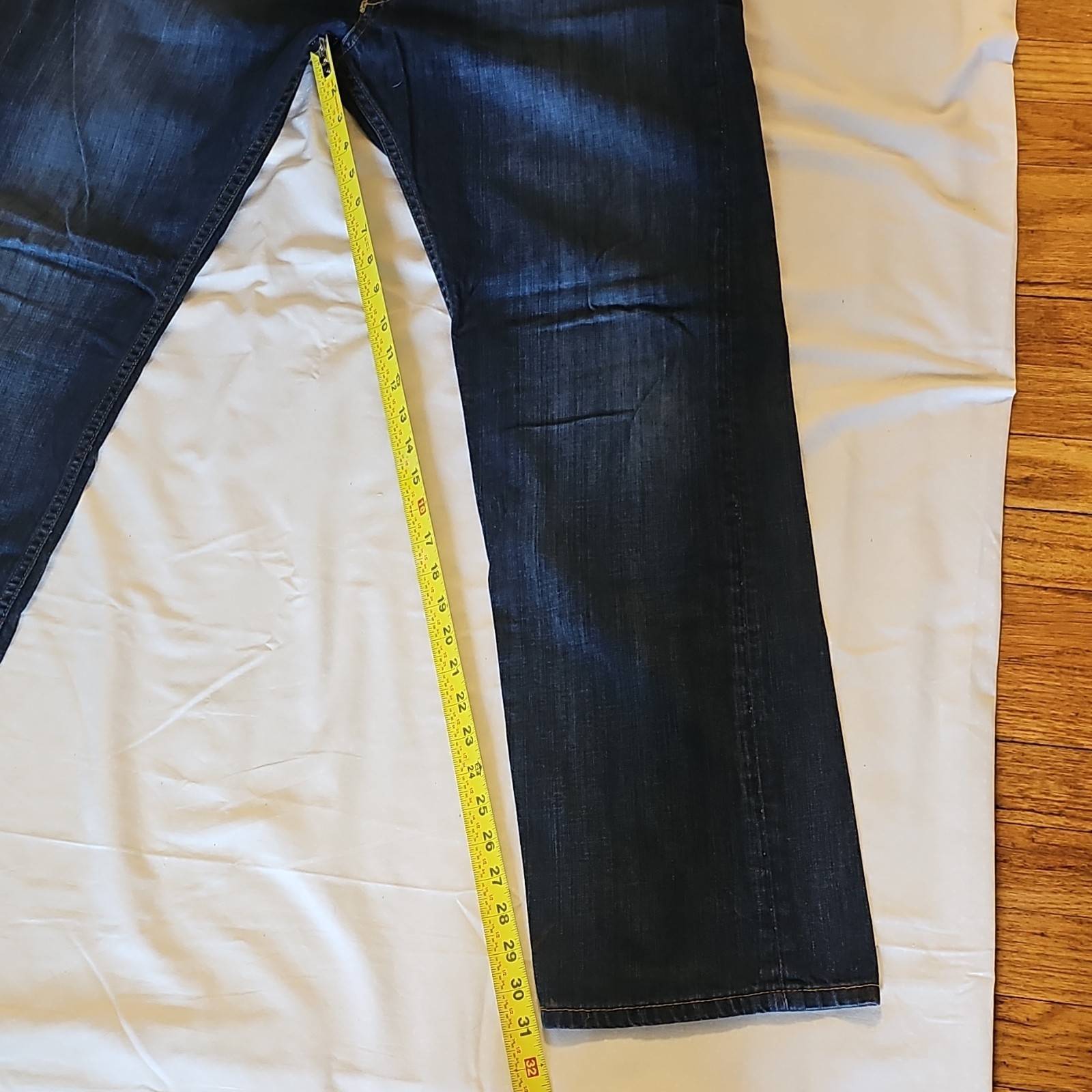 Levi Strauss & Co. Straight Dark Blue Denim Jeans Button Zip 5-Pocket