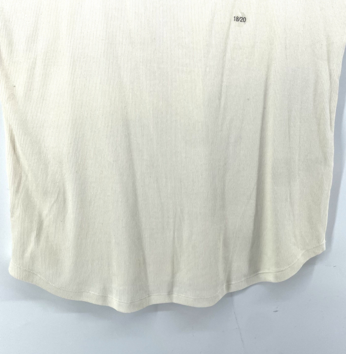 Lane Bryant Tank Top 18/20 Embellished Rhinestone Ribbed Cream Elevated Basic