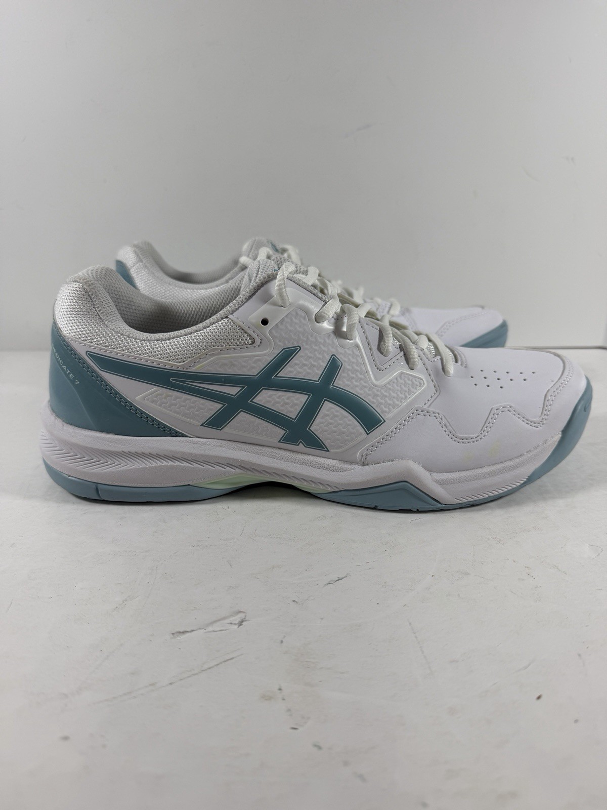 Asics Gel-Dedicate 7 Tennis Shoes White Teal (Rare) 1042A 167 Womens Sz US 11