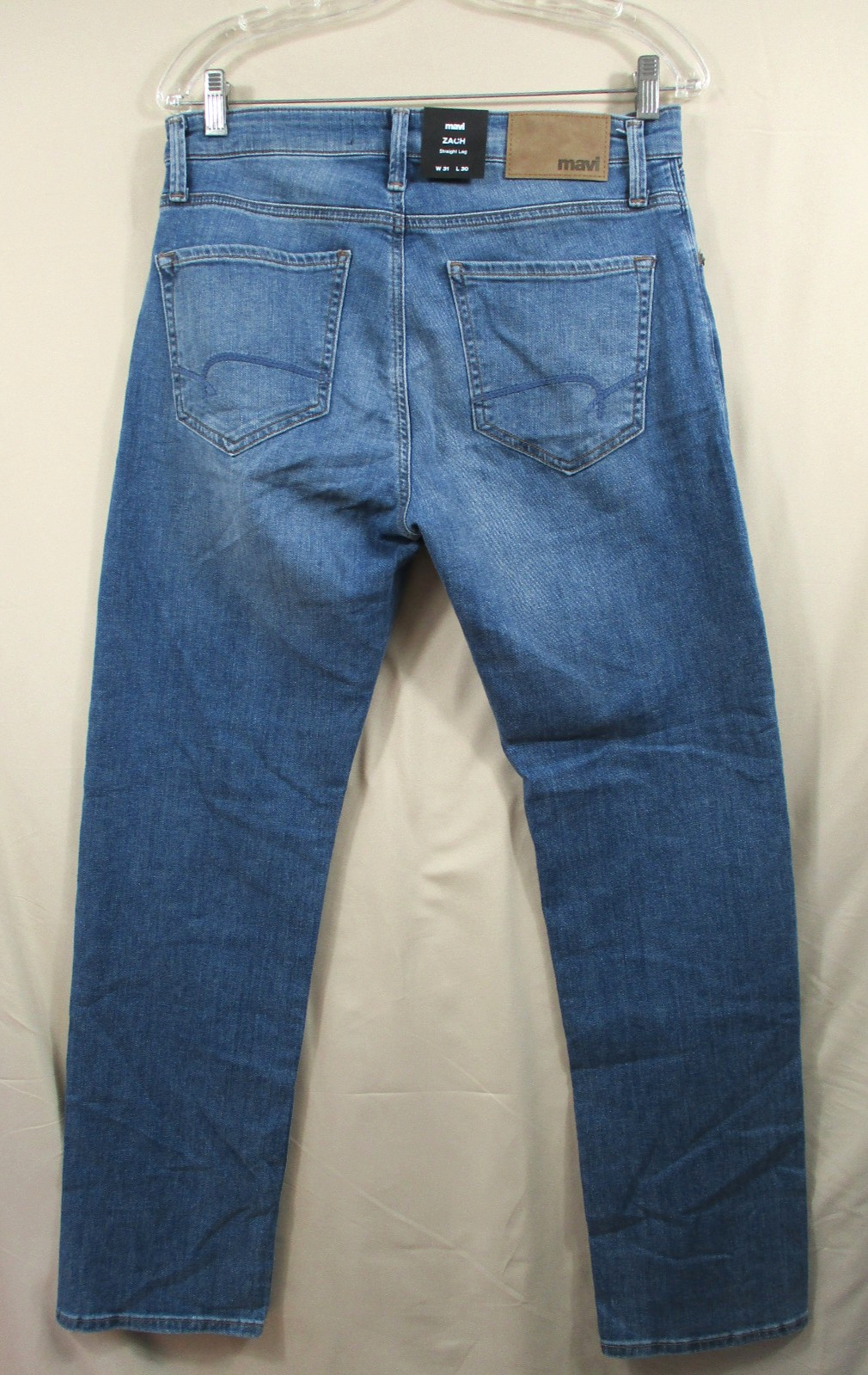-NWT Mavi Zach Straight Leg Williamsburg Stretch Men’s Jeans Light Blue Sz 31×30