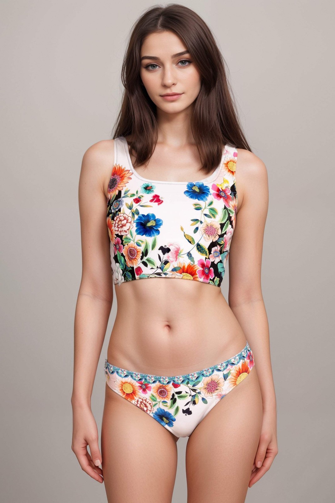 Johnny Was Evening Palace Crop Tank Bikini Top CSW4423-N