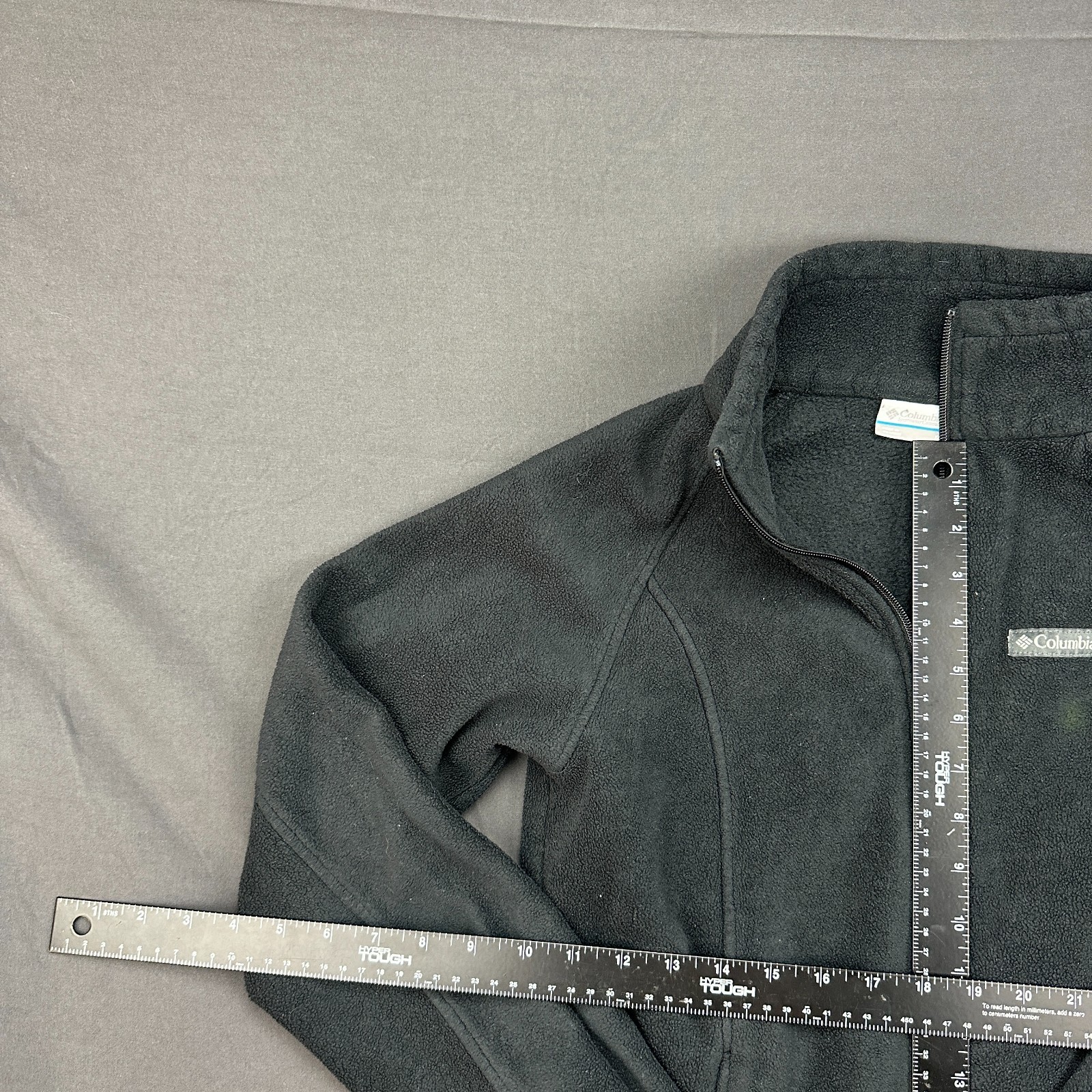 Columbia Sawyer Rapids Fleece Jacket Womens Medium Black Logo Full Zip Outdoor