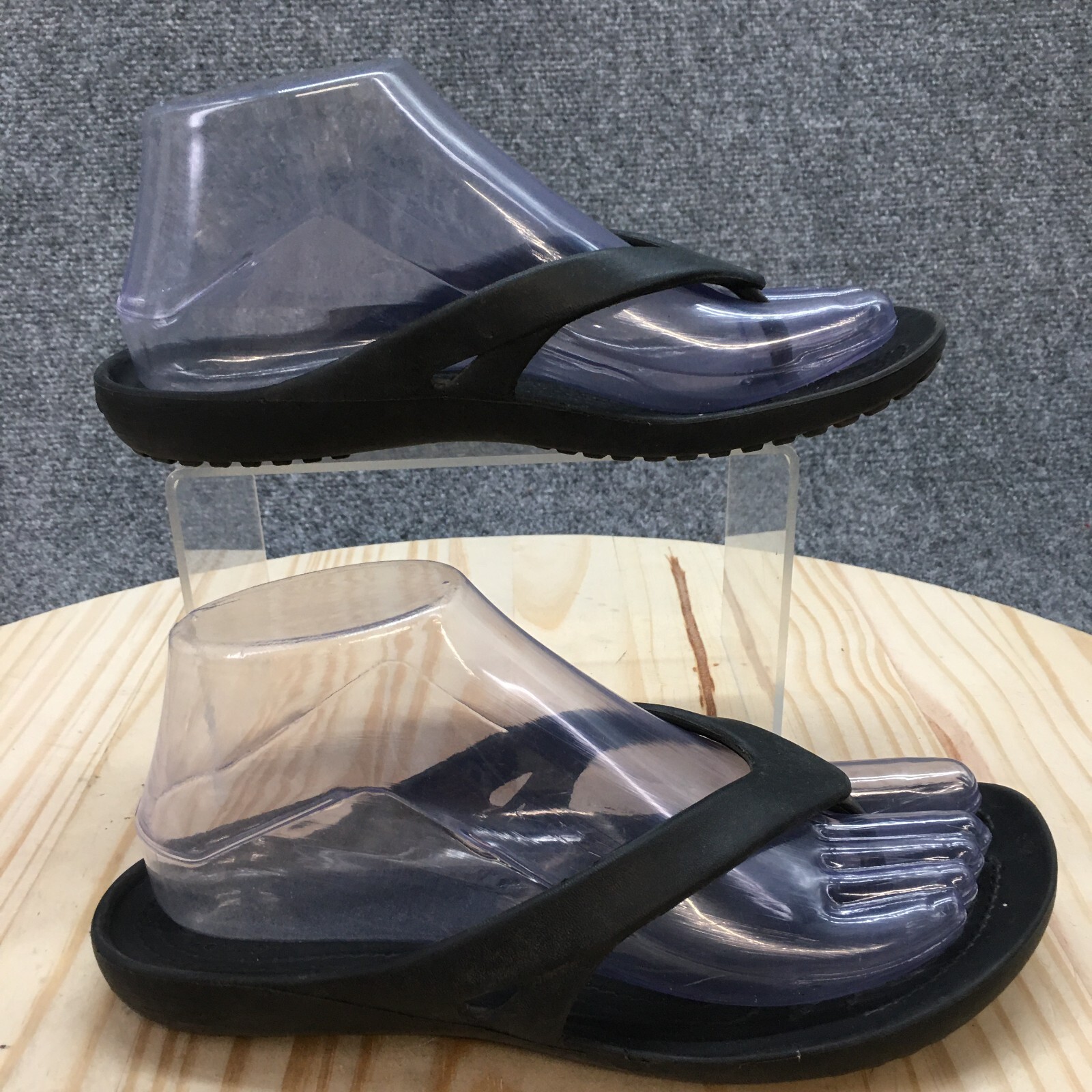 Crocs Sandals Womens 7 Kadee II Flip Flop Black Slip On Casual Comfort Toe Post