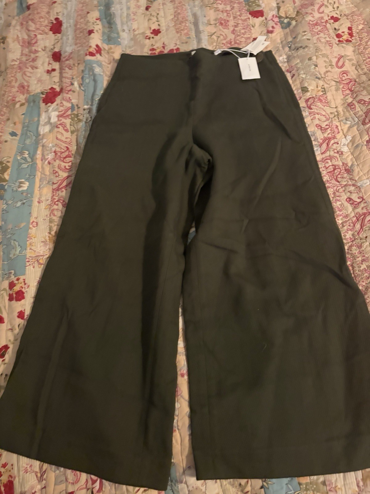Green Women’s Dress Pants Regular Fit Solid Size 8 Inseam 23 in