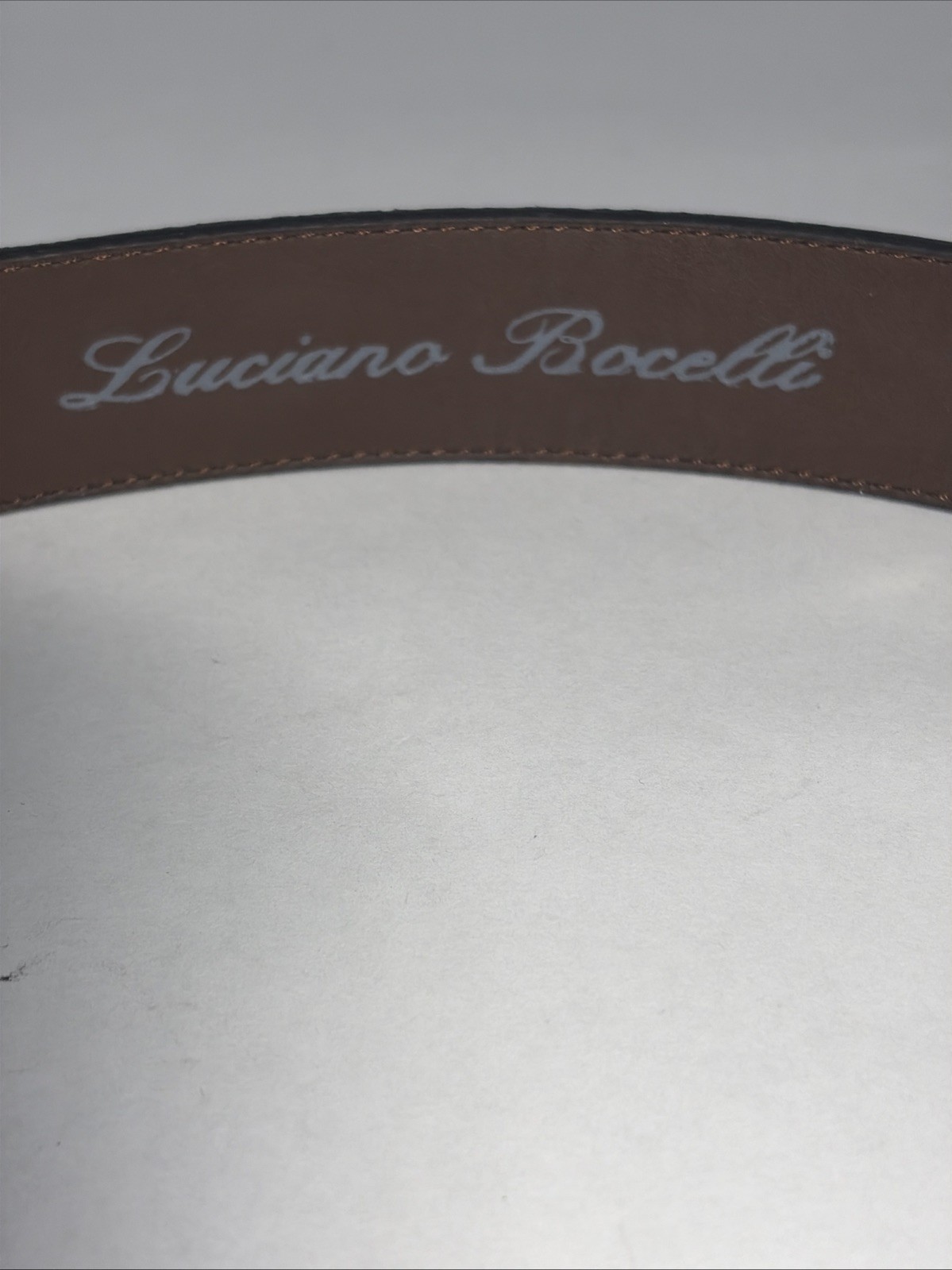 Luciano Bocelli mens belt 45 inches, size 36 Italian calf skin