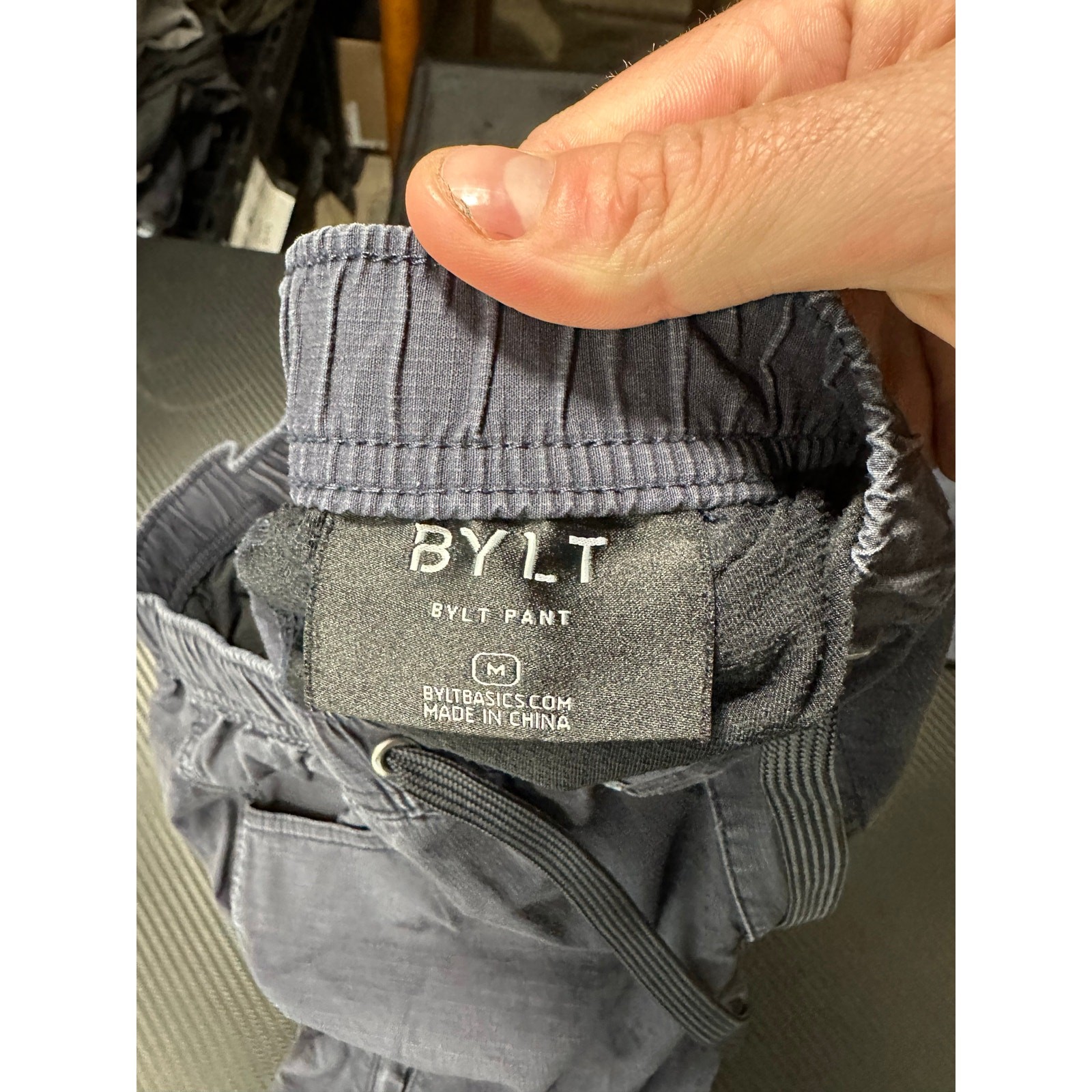 BYLT Ripstop Cargo Pant Navy Blue Size Medium x 28 Inches Elastic Waist