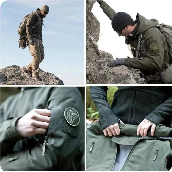 Tactical Jacket Mens Waterproof Military Coat Soft Shell Work Windbreaker Jacket
