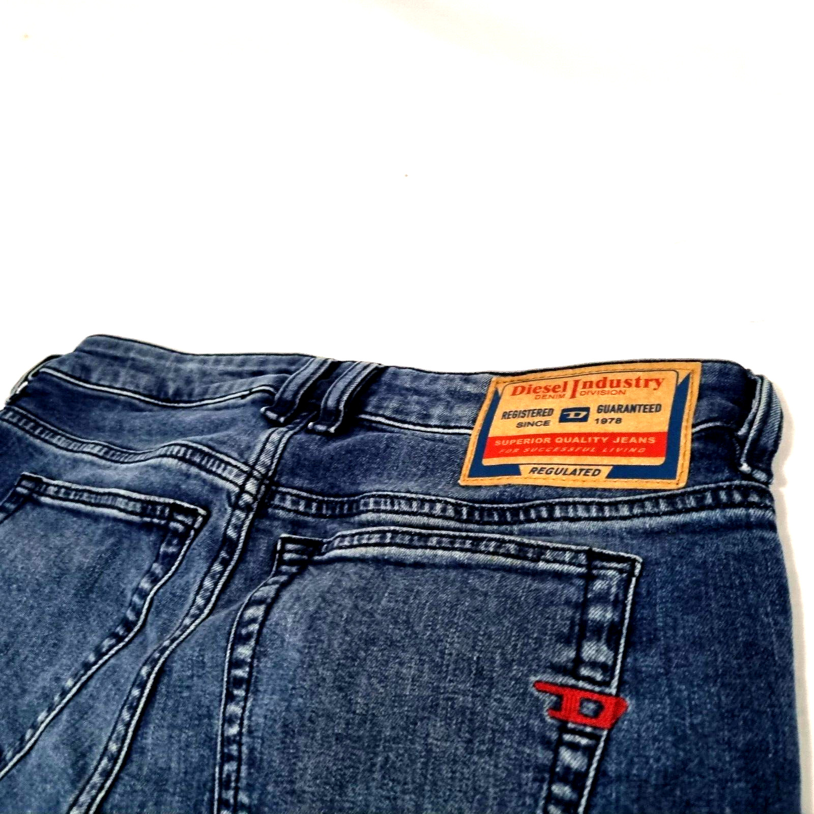 Diesel Men Jeans Sleenker 1979 Blue Denim Mid Rise Slim Leg Size 29 L30