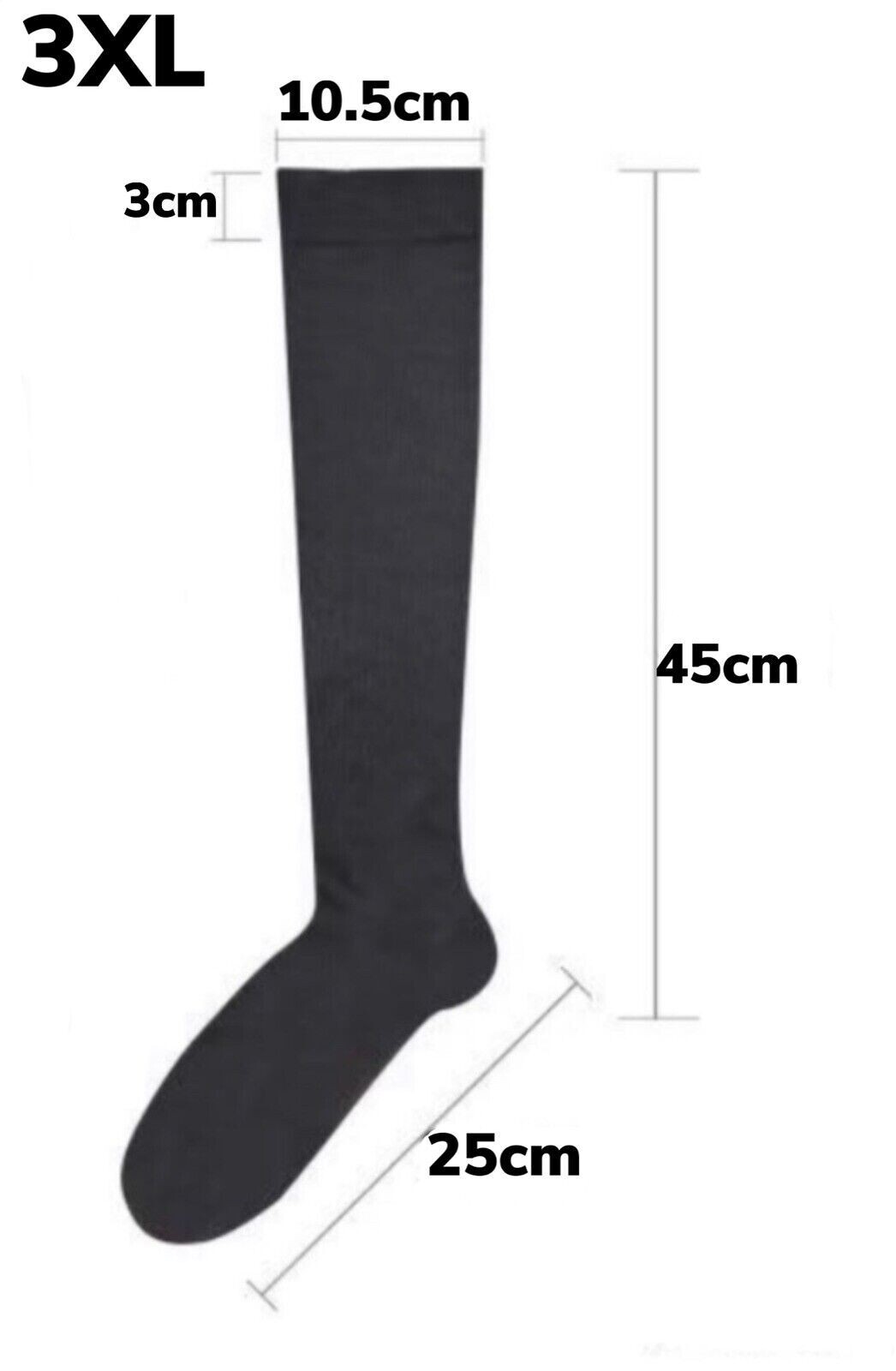 (4 Pairs) (S-3XL) Compression Socks Stockings Graduated Support Men’s Women’s