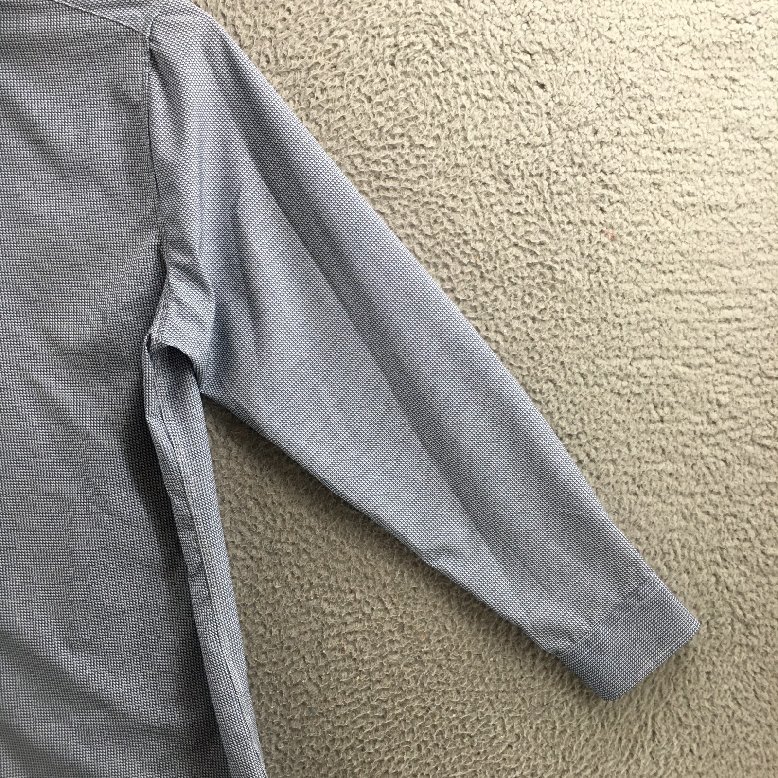 Tom Baine Slim Fit Button Up Dress Shirt Mens L Blue Long Sleeve Collared Casual