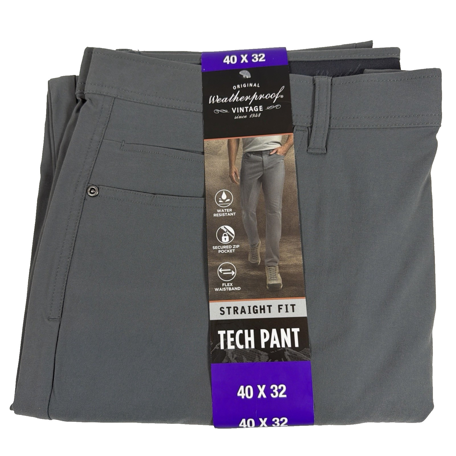 Weatherproof Vintage Men’s Tech Pant Stretch Water Resistant 5-Pocket NWT