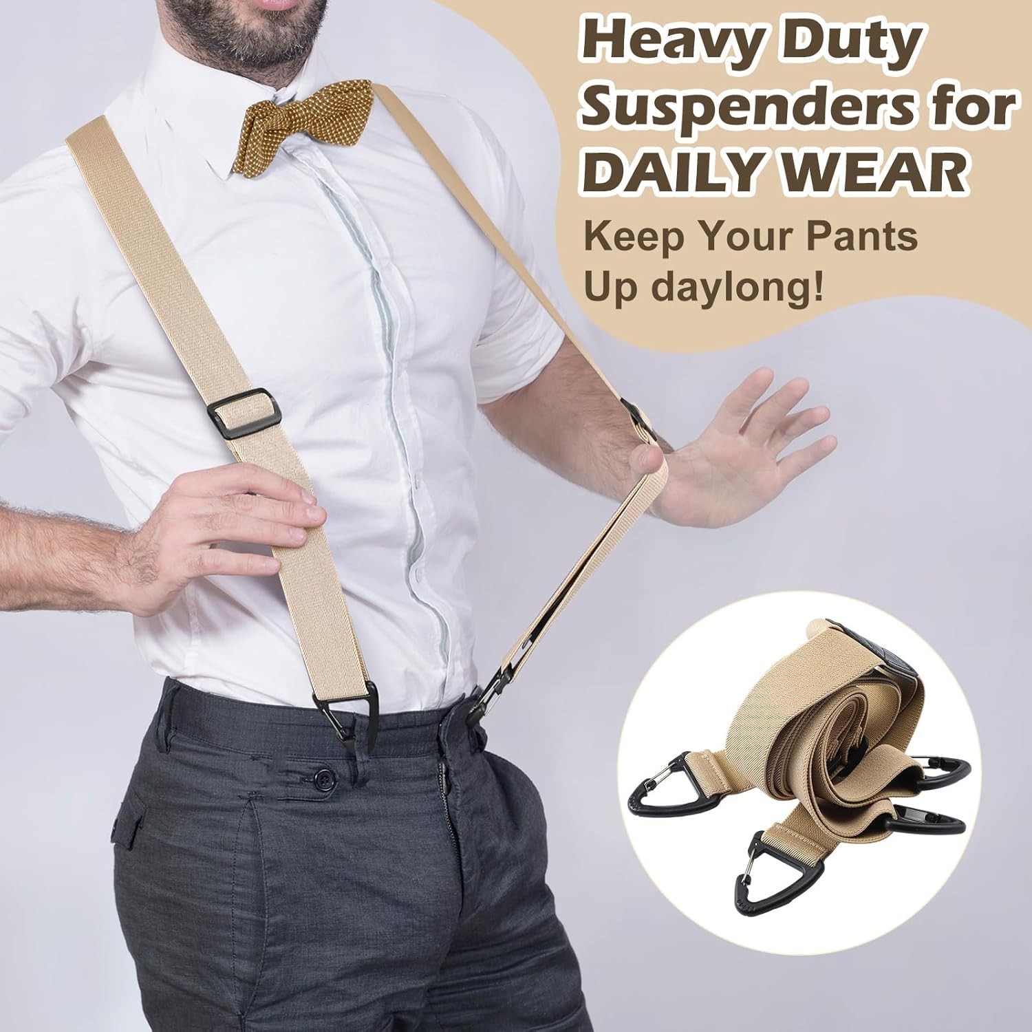 X Back Hidden Suspender 1.5 Inches Under Clothing Heavy Duty Work Suspenders …