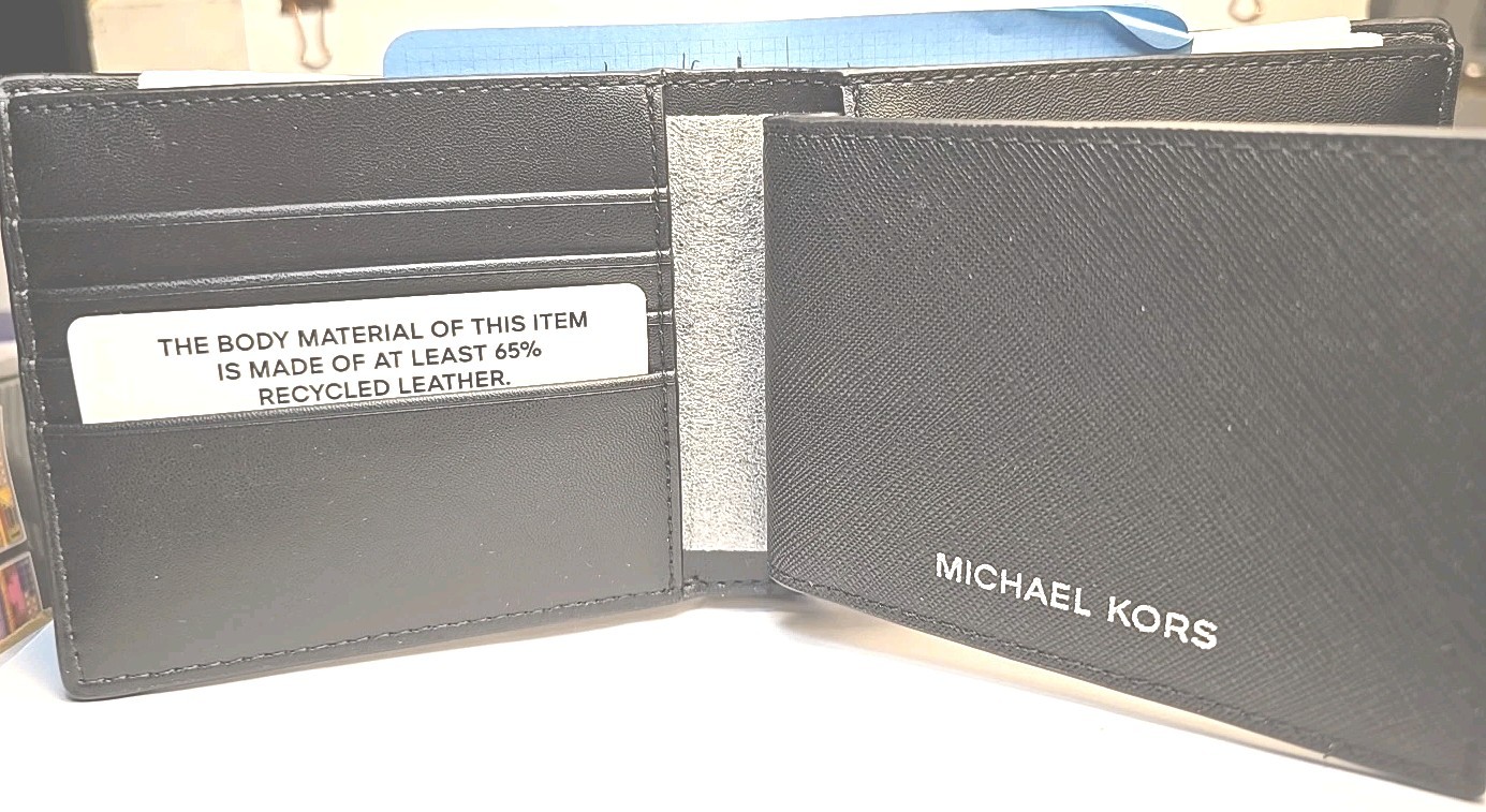 Michael Kors Black Bifold Wallet with 8 Card Slots Sleek & Stylish